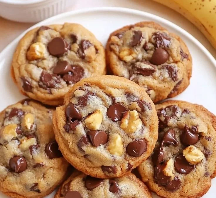 Banana Bread Chocolate Chip Cookies
