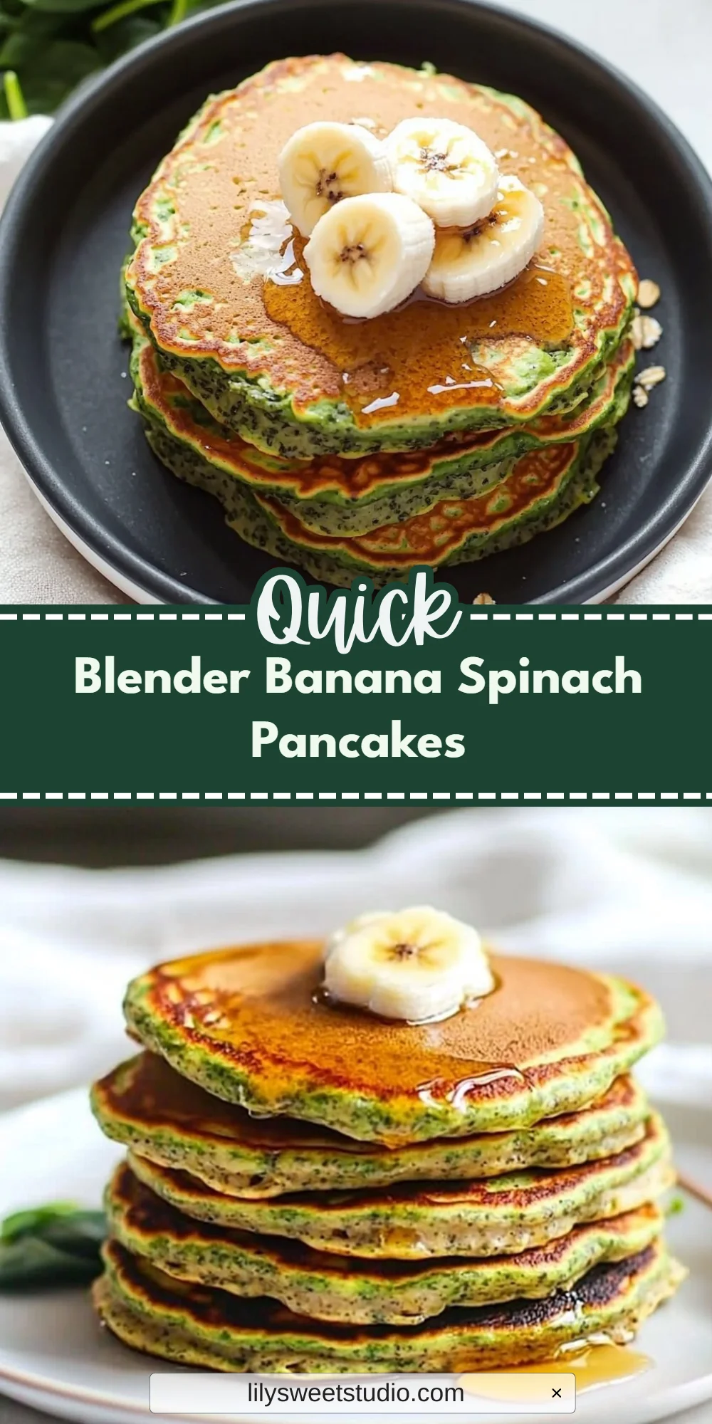 Blender Banana Spinach Pancakes