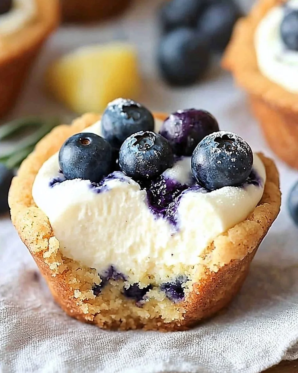 Blueberry Cheesecake Cookie Cups