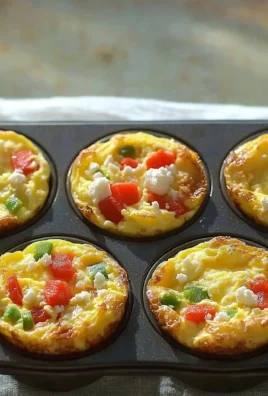 Delicious breakfast egg muffins baked with veggies and cheese