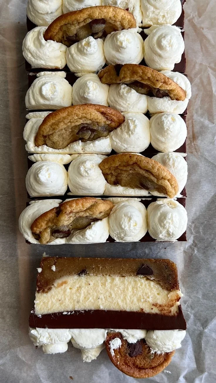 Brown Butter Chocolate Chip Cookie Cheesecake Bars