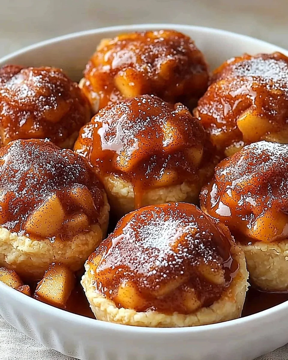 Delicious Caramel Apple Pie Bombs with warm filling and flaky crust