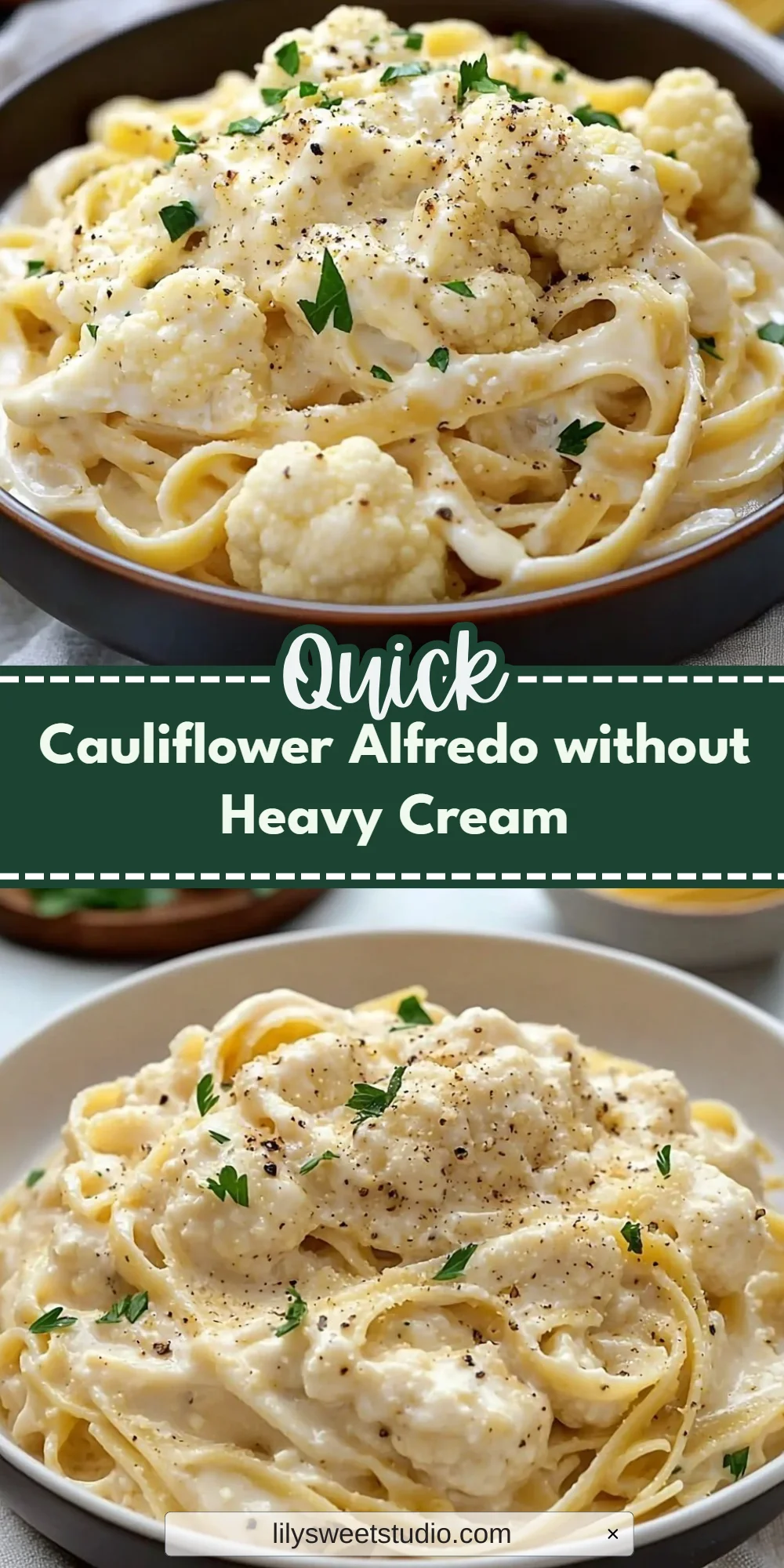 Cauliflower Alfredo without Heavy Cream