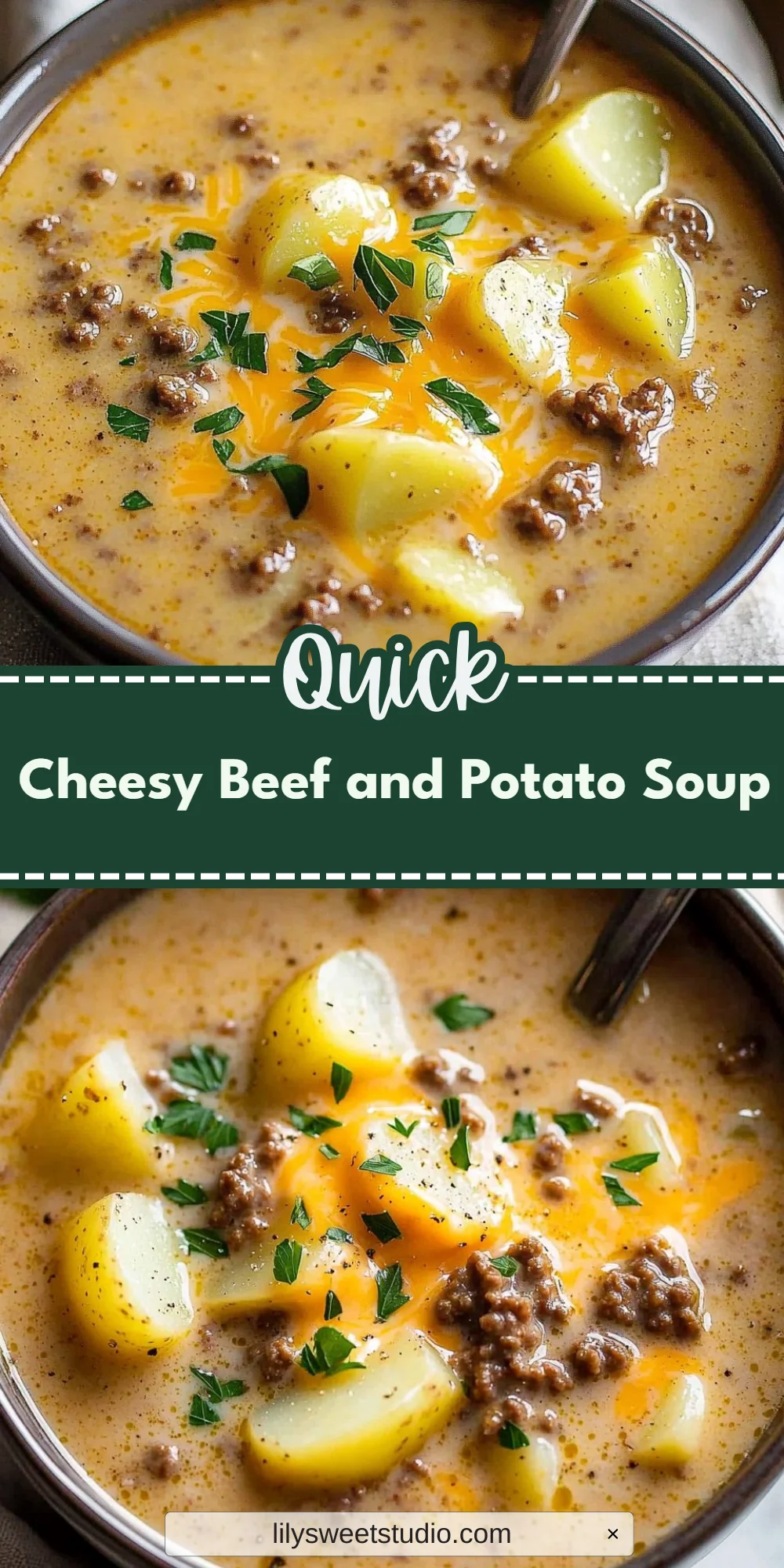 Cheesy Beef and Potato Soup