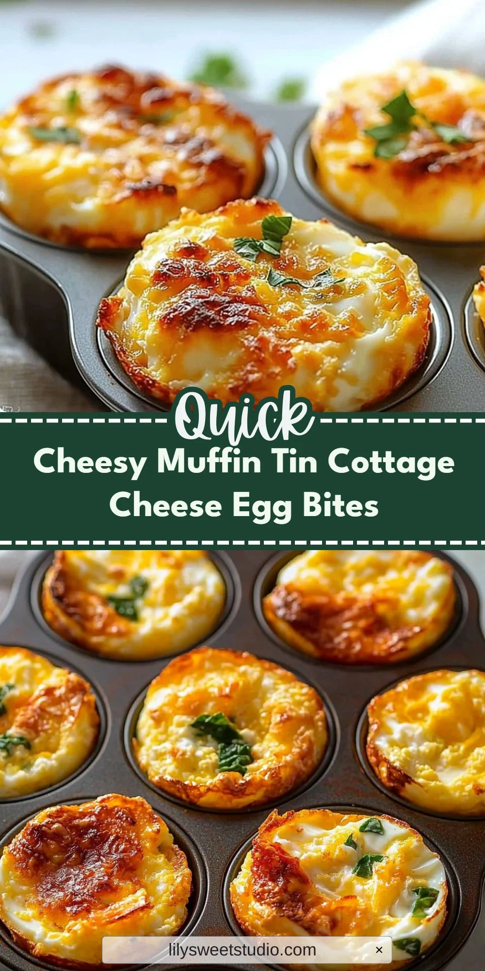 Cheesy Muffin Tin Cottage Cheese Egg Bites