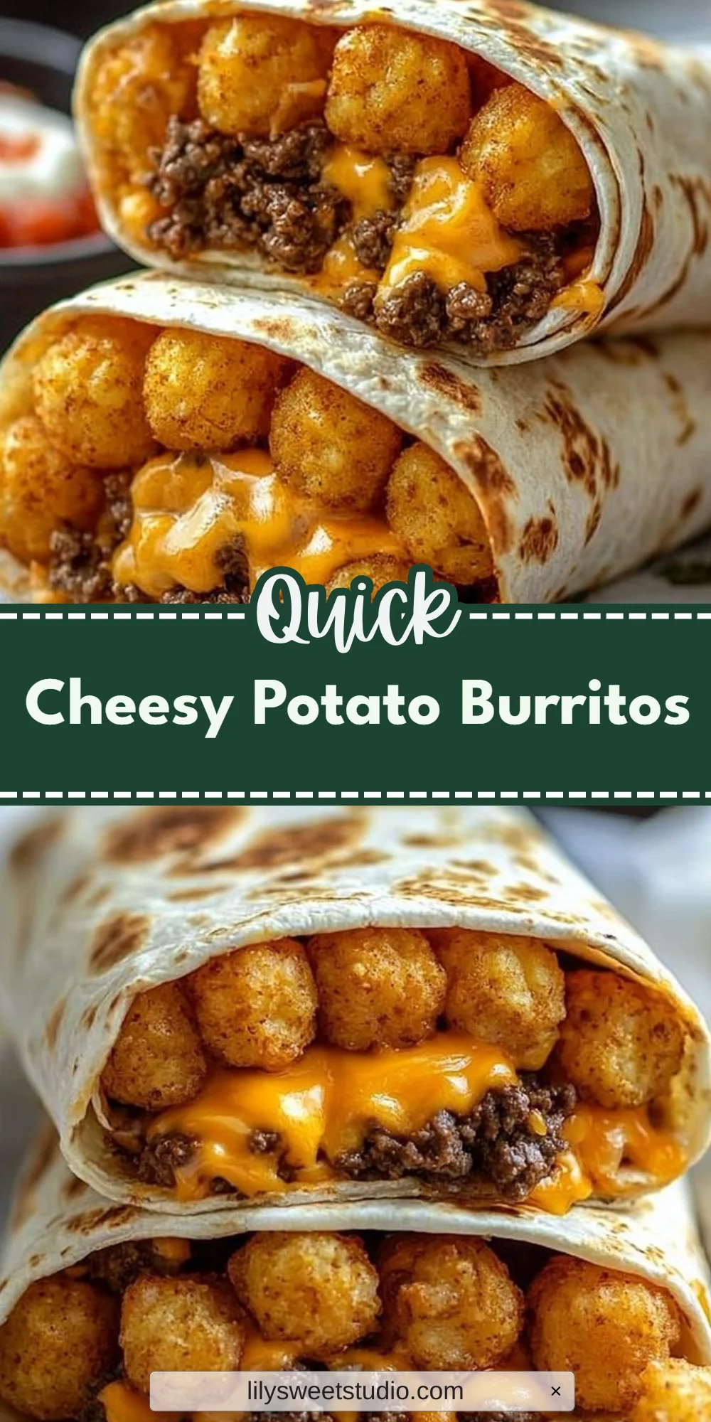 Cheesy Potato Burritos