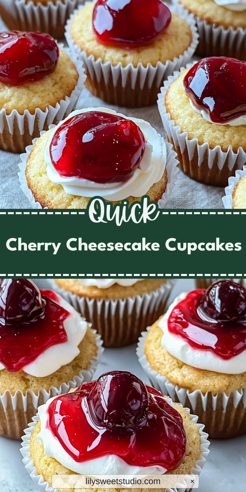 Cherry Cheesecake Cupcakes