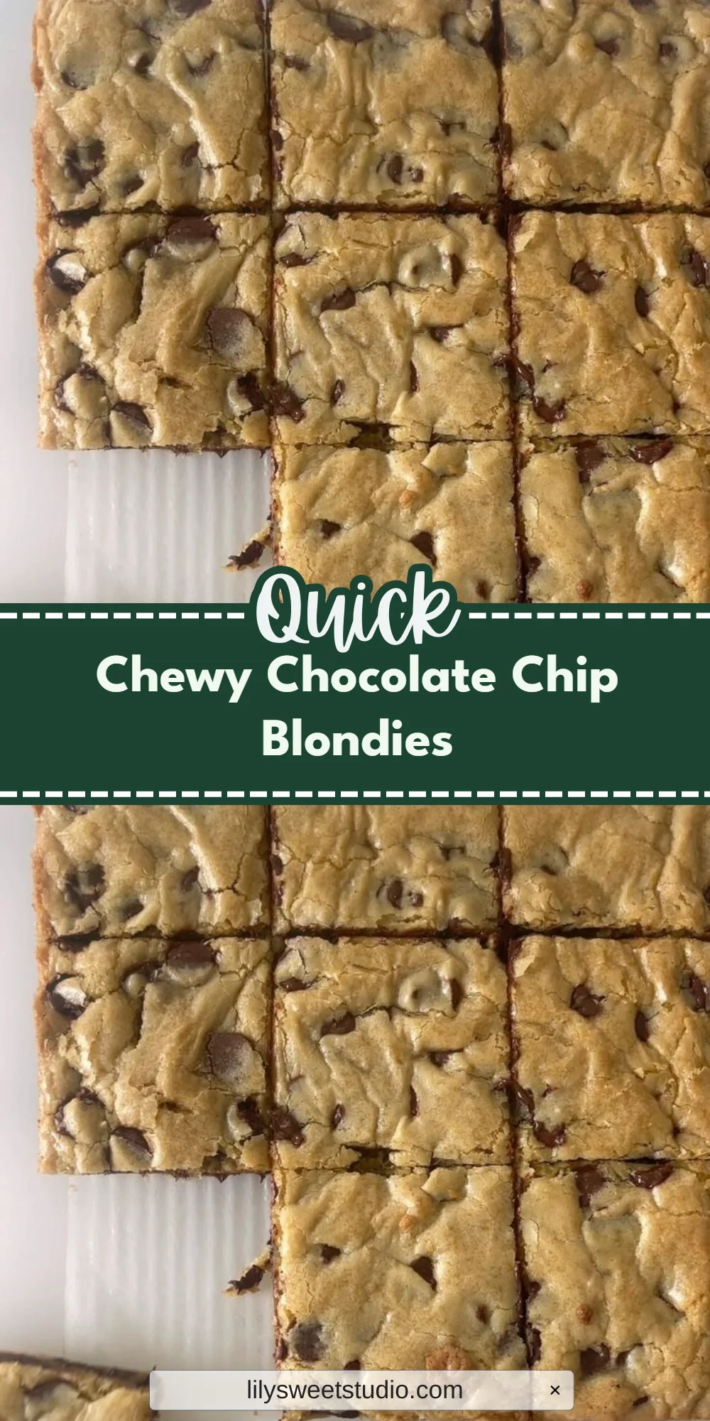 Chewy Chocolate Chip Blondies