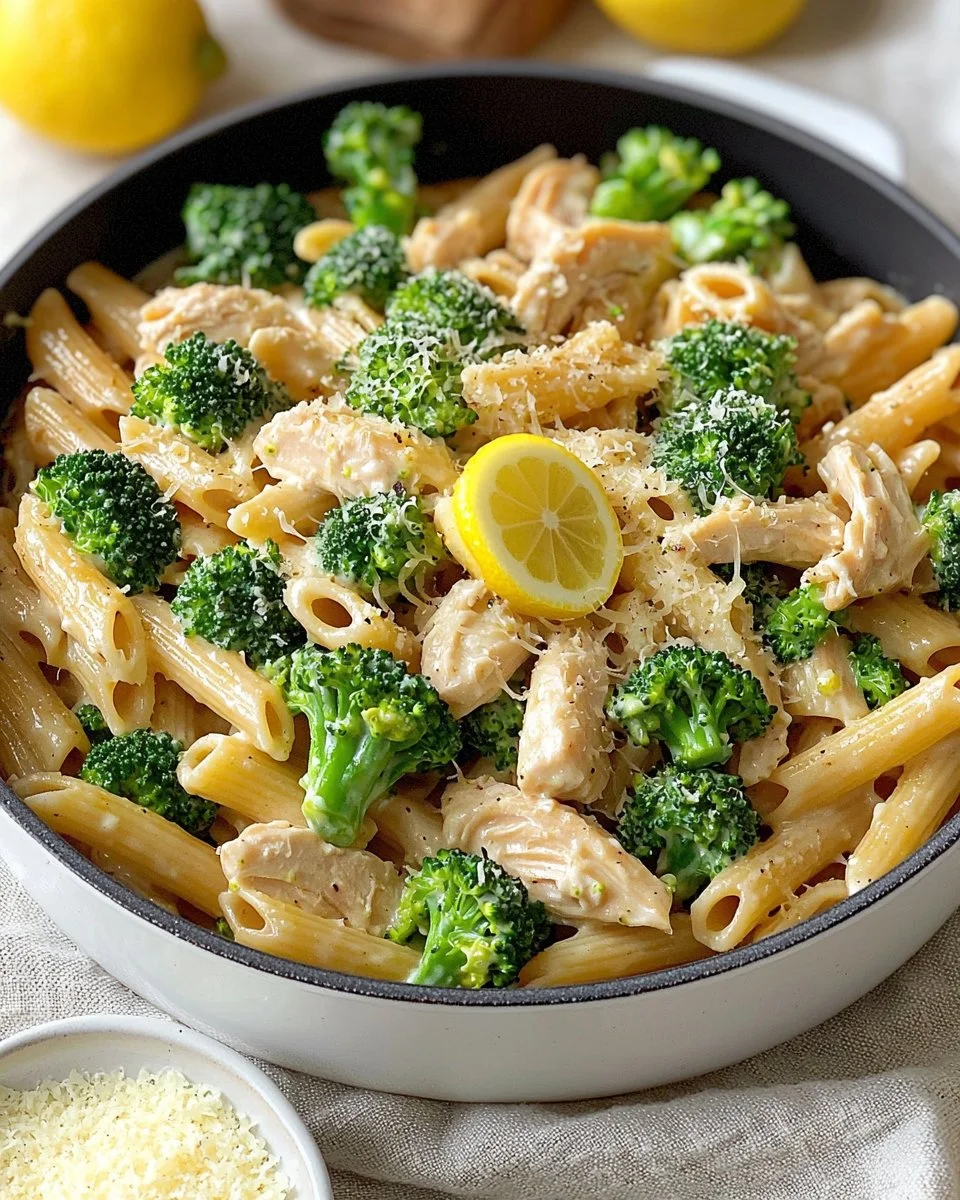 Chicken Broccoli Pasta with Lemon Cream Sauce