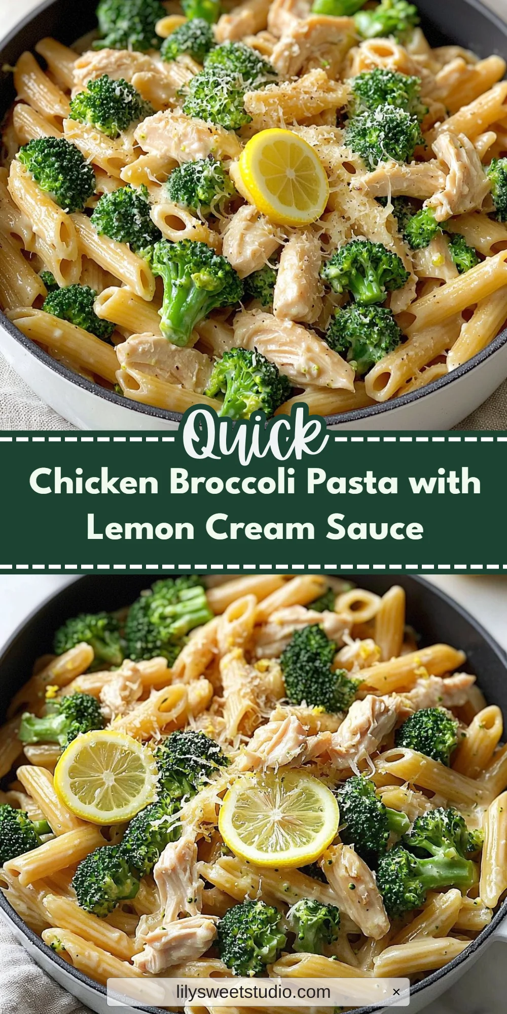 Chicken Broccoli Pasta with Lemon Cream Sauce