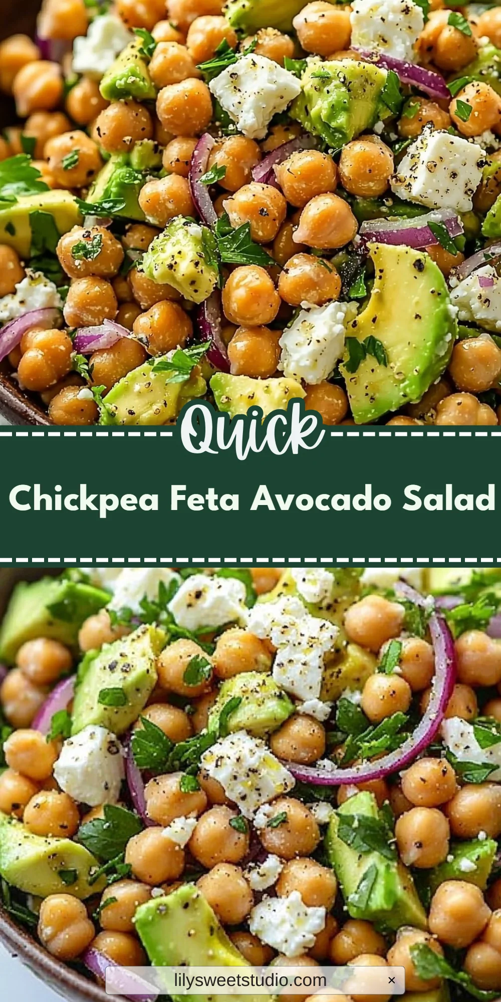 Chickpea Feta Avocado Salad