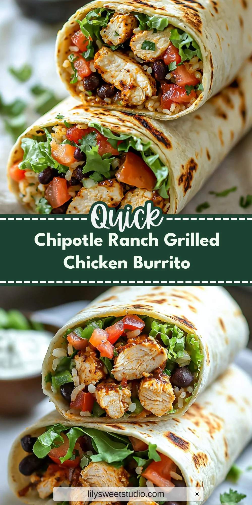 Chipotle Ranch Grilled Chicken Burrito