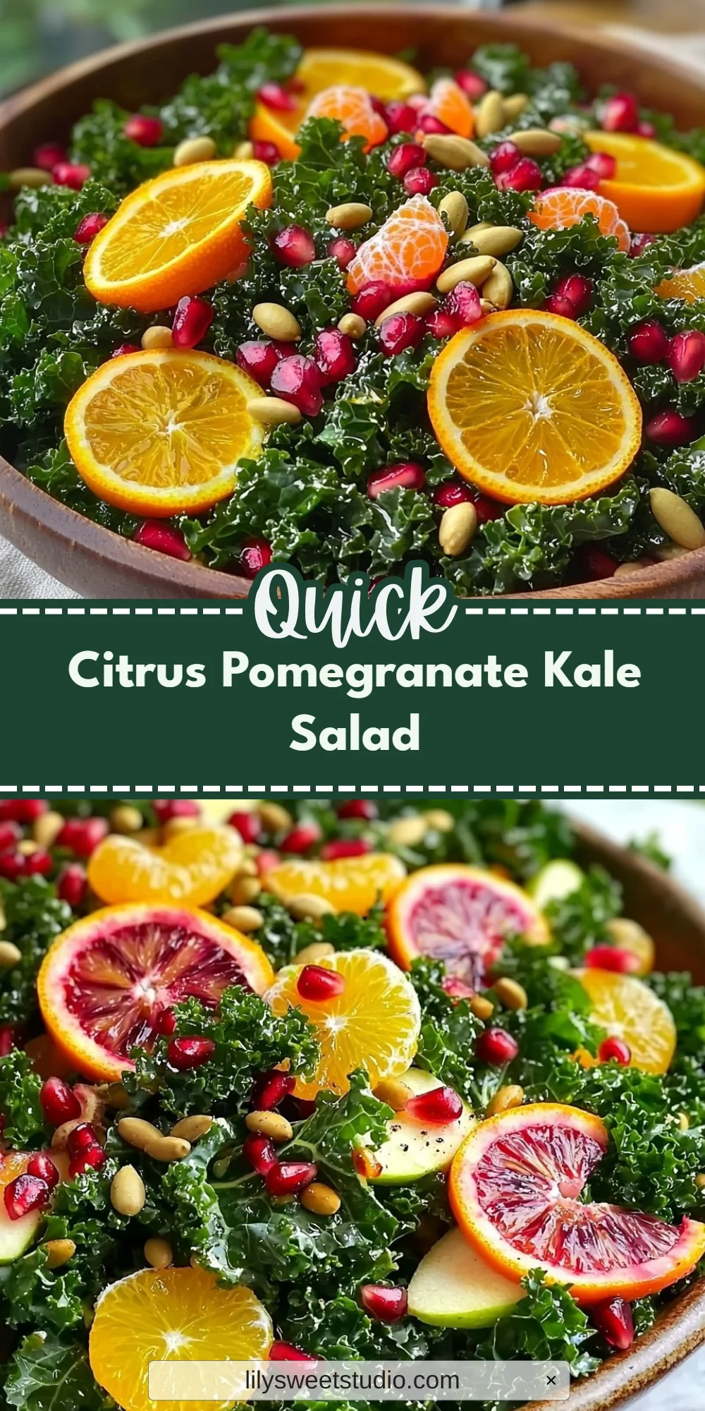 Citrus Pomegranate Kale Salad