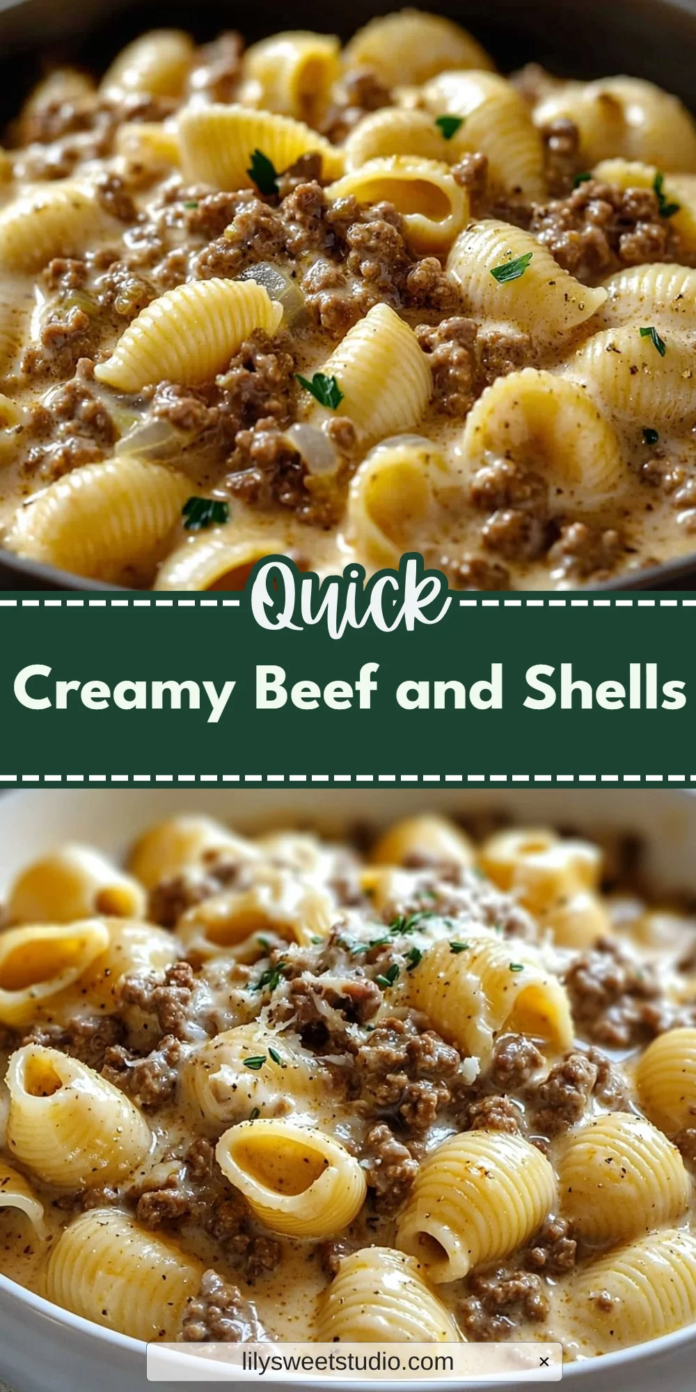 Creamy Beef and Shells