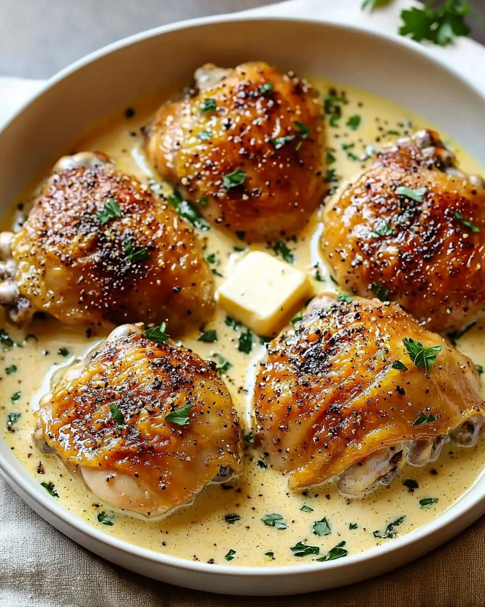 Creamy Garlic Chicken Thighs (Restaurant-Style, 30 Minutes)