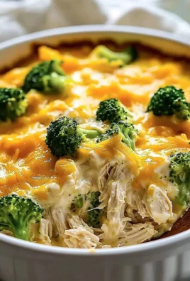 Creamy low carb chicken casserole in a baking dish garnished with herbs.