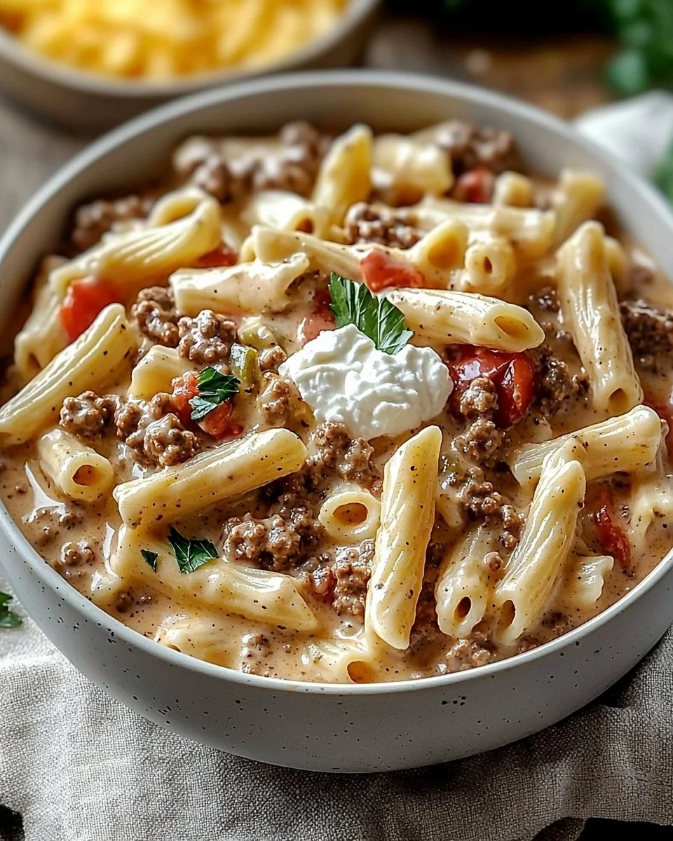 Creamy Rotel Pasta with Ground Beef for Cozy Weeknight Dinners