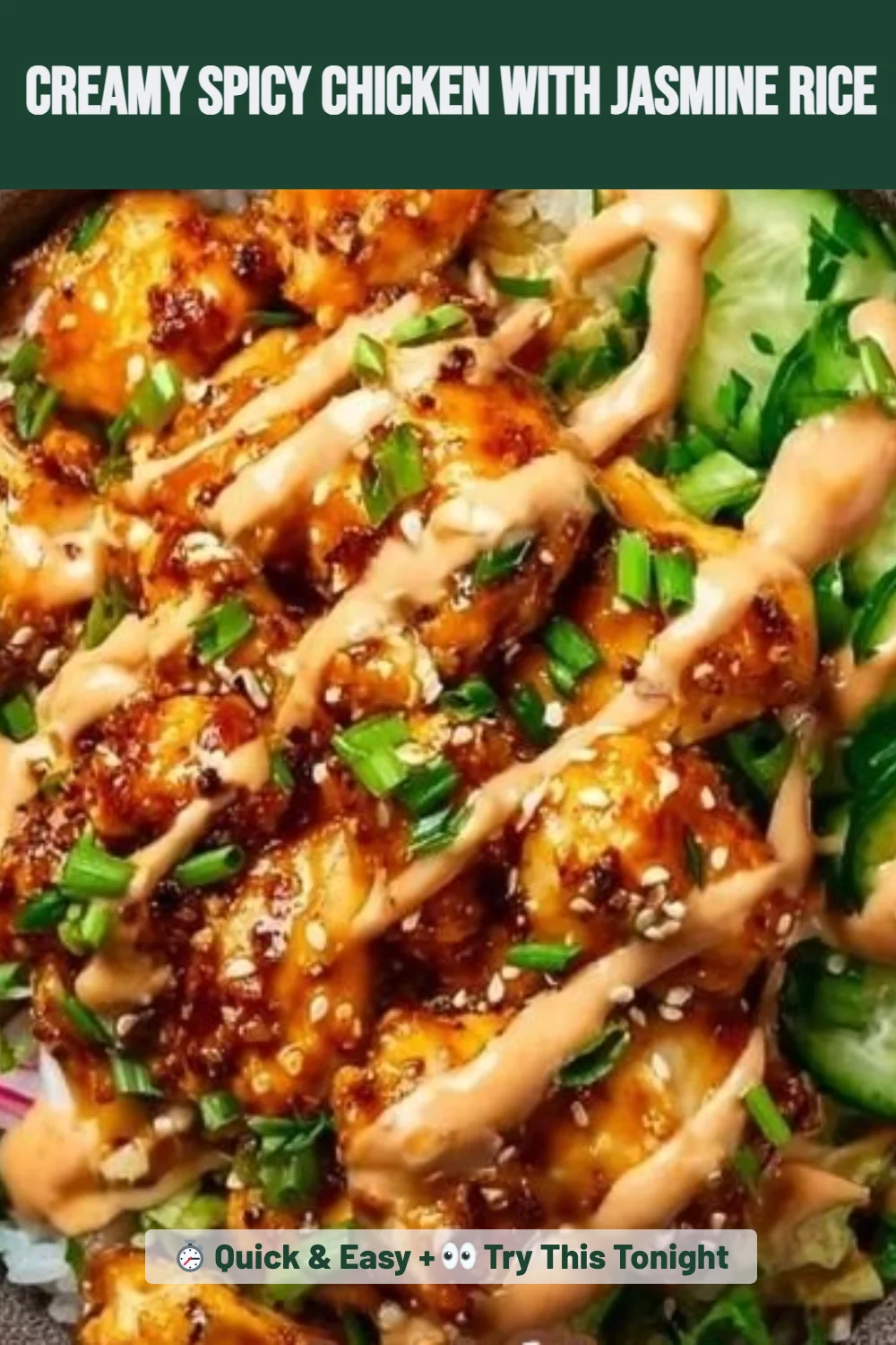 Creamy Spicy Chicken with Jasmine Rice