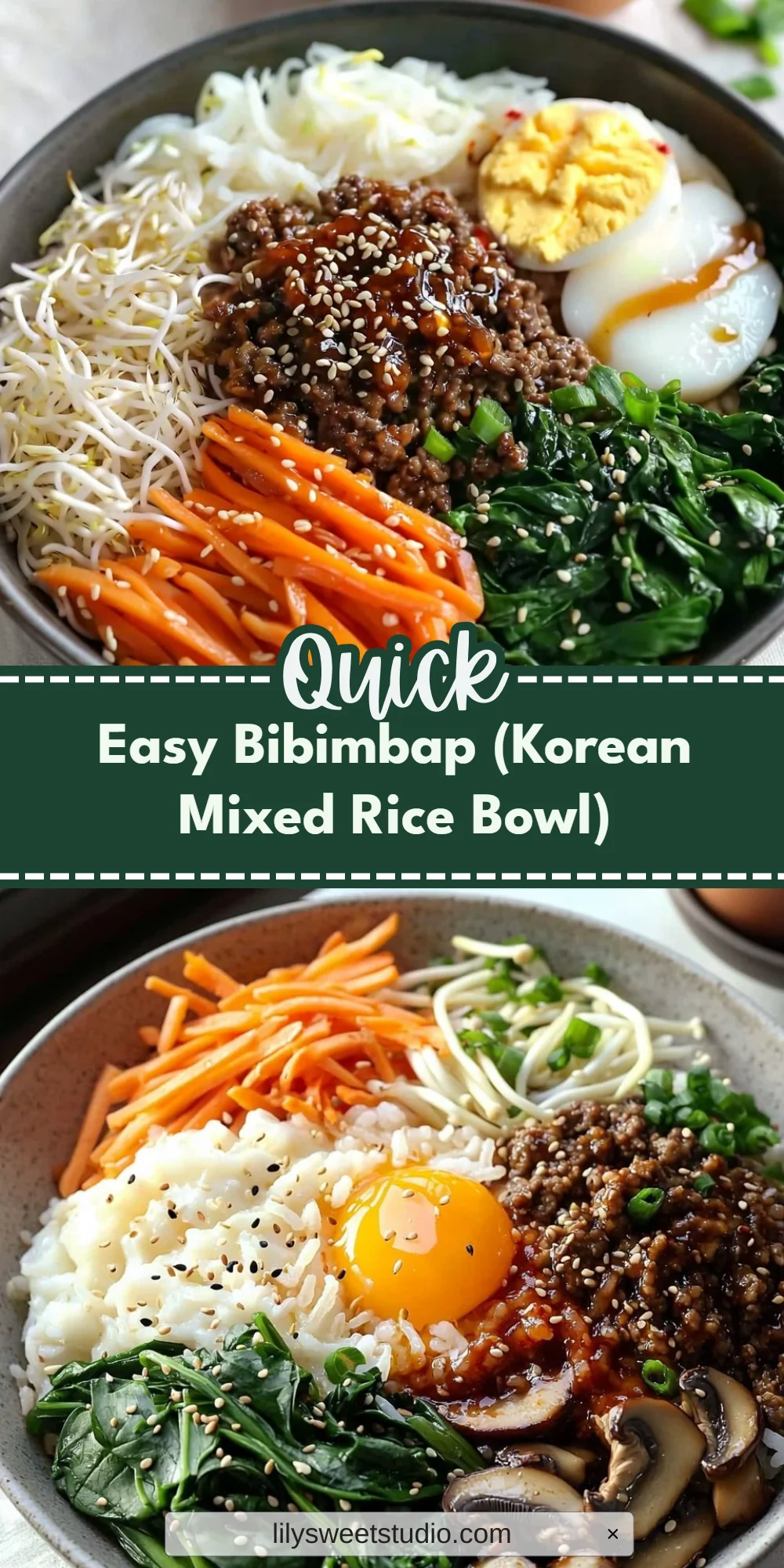 Easy Bibimbap (Korean Mixed Rice Bowl)