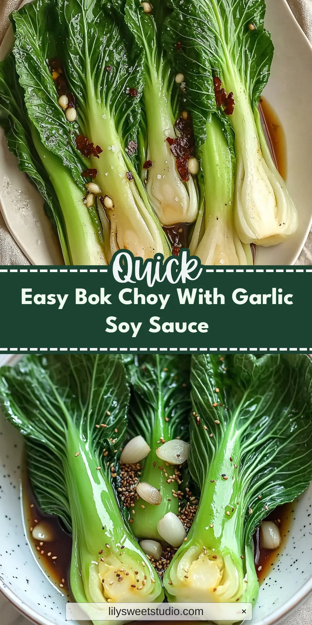 Easy Bok Choy With Garlic Soy Sauce