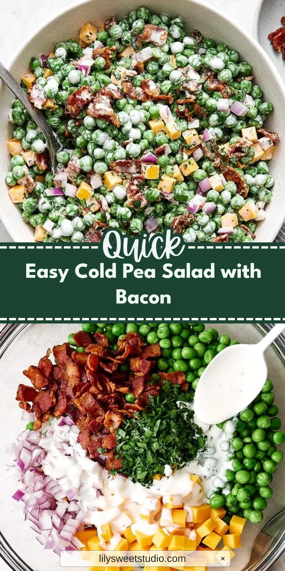 Easy Cold Pea Salad with Bacon