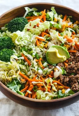 Healthy Egg Roll In A Bowl Salad, packed with nutrients and anti-inflammatory ingredients.