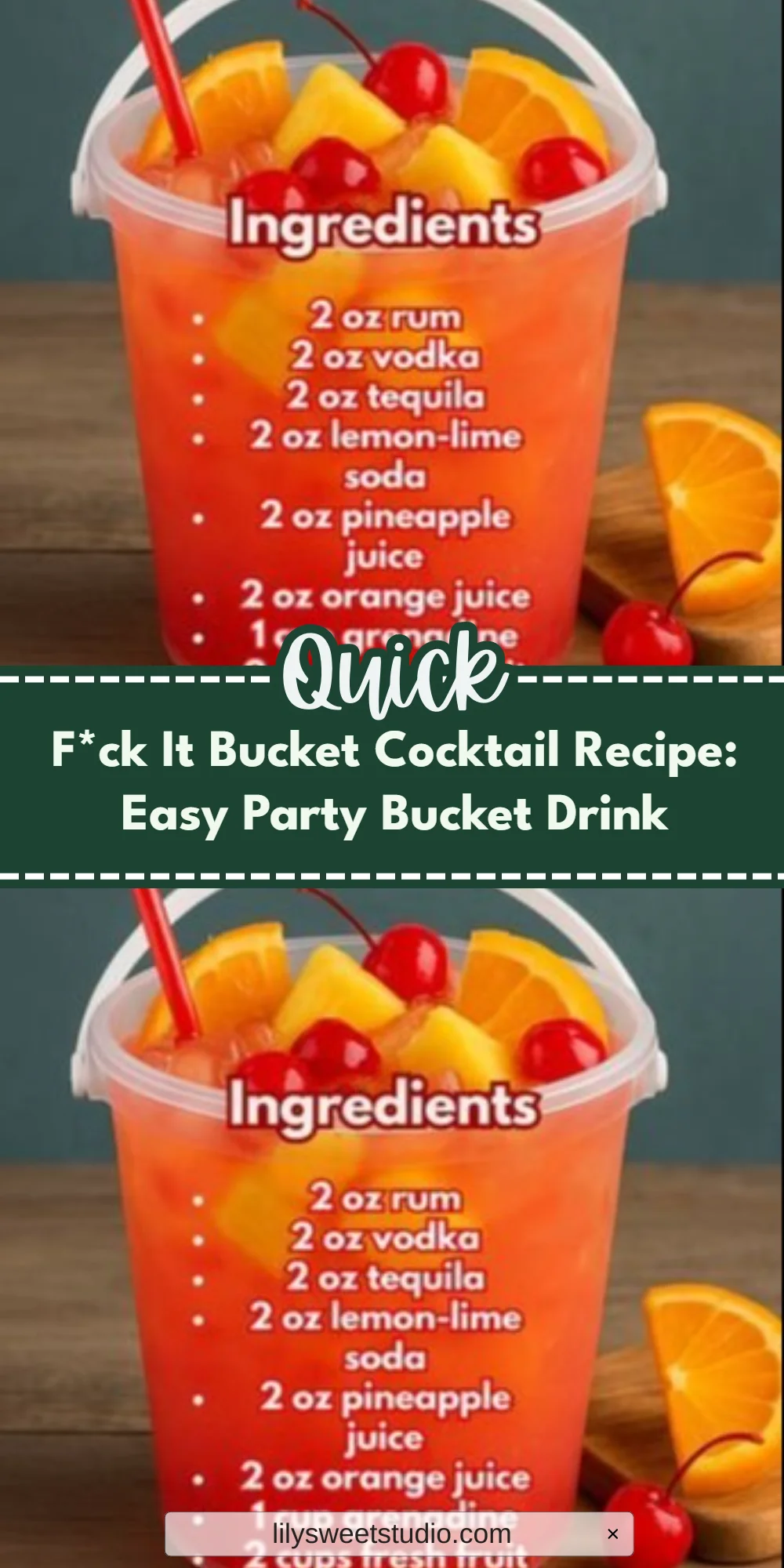 F*ck It Bucket Cocktail Recipe: Easy Party Bucket Drink