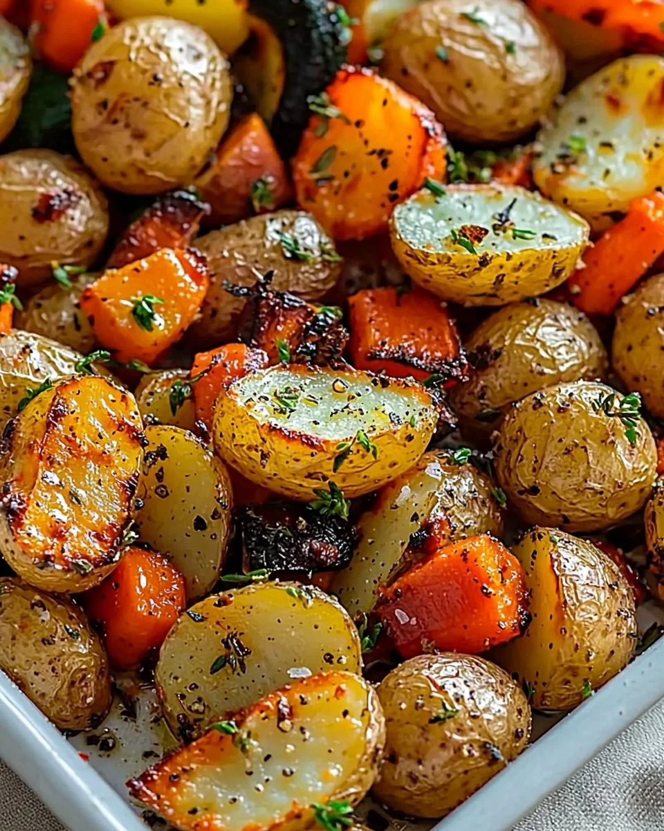Garlic Herb Roasted Potatoes and Veggies