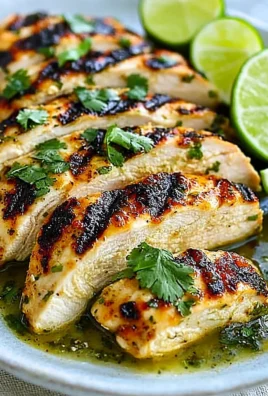 Grilled Salsa Verde Chicken topped with Pepper Jack cheese on a plate