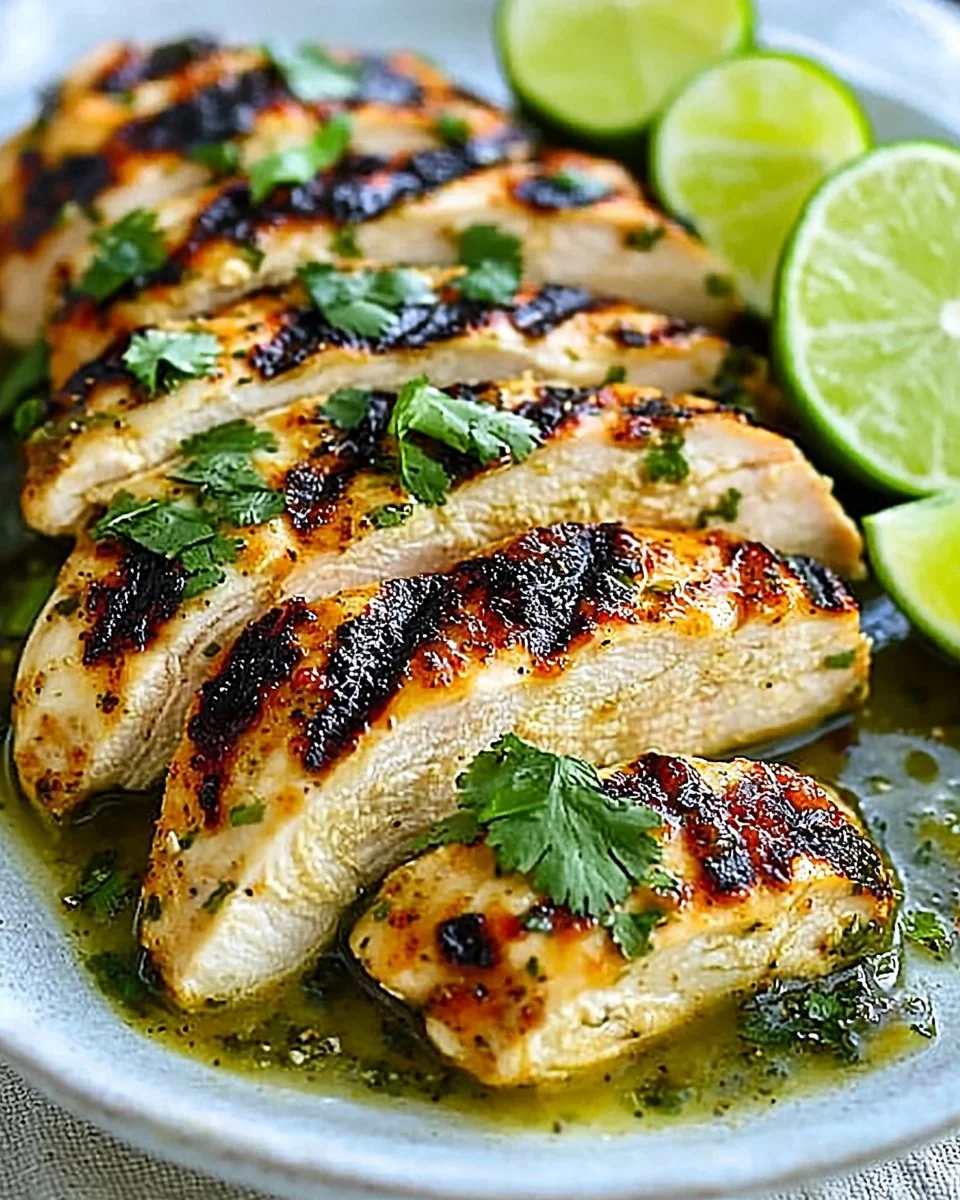 Grilled Salsa Verde Pepper Jack Chicken