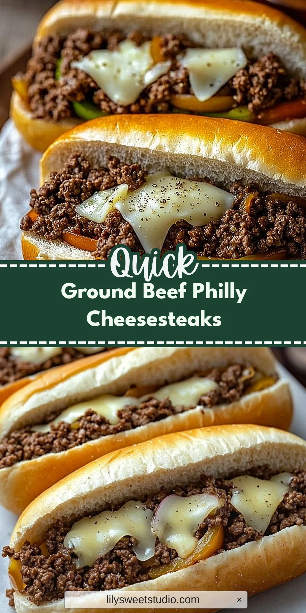 Ground Beef Philly Cheesesteaks