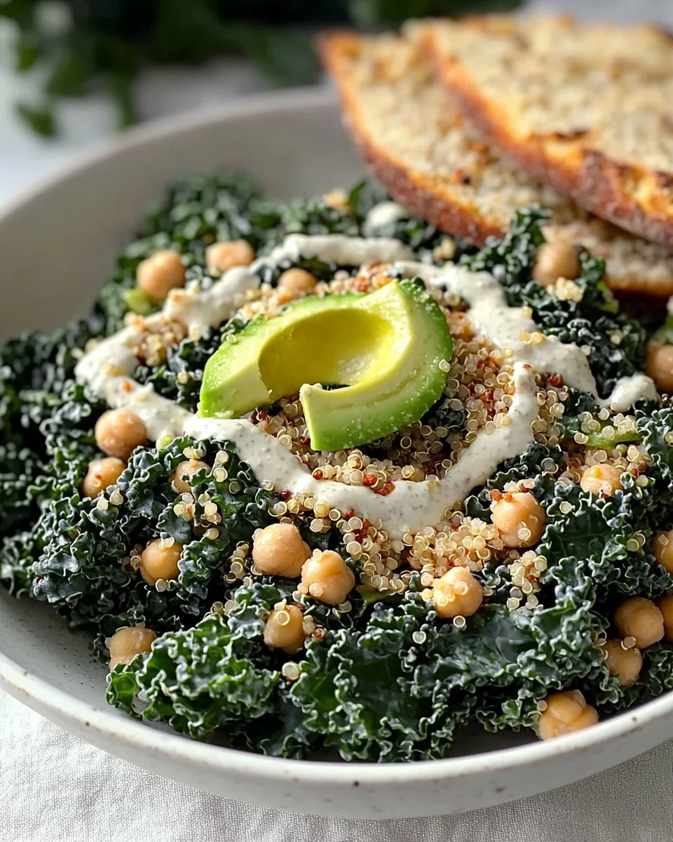 Happy Hormone Vegan Lemon Kale Caesar Salad