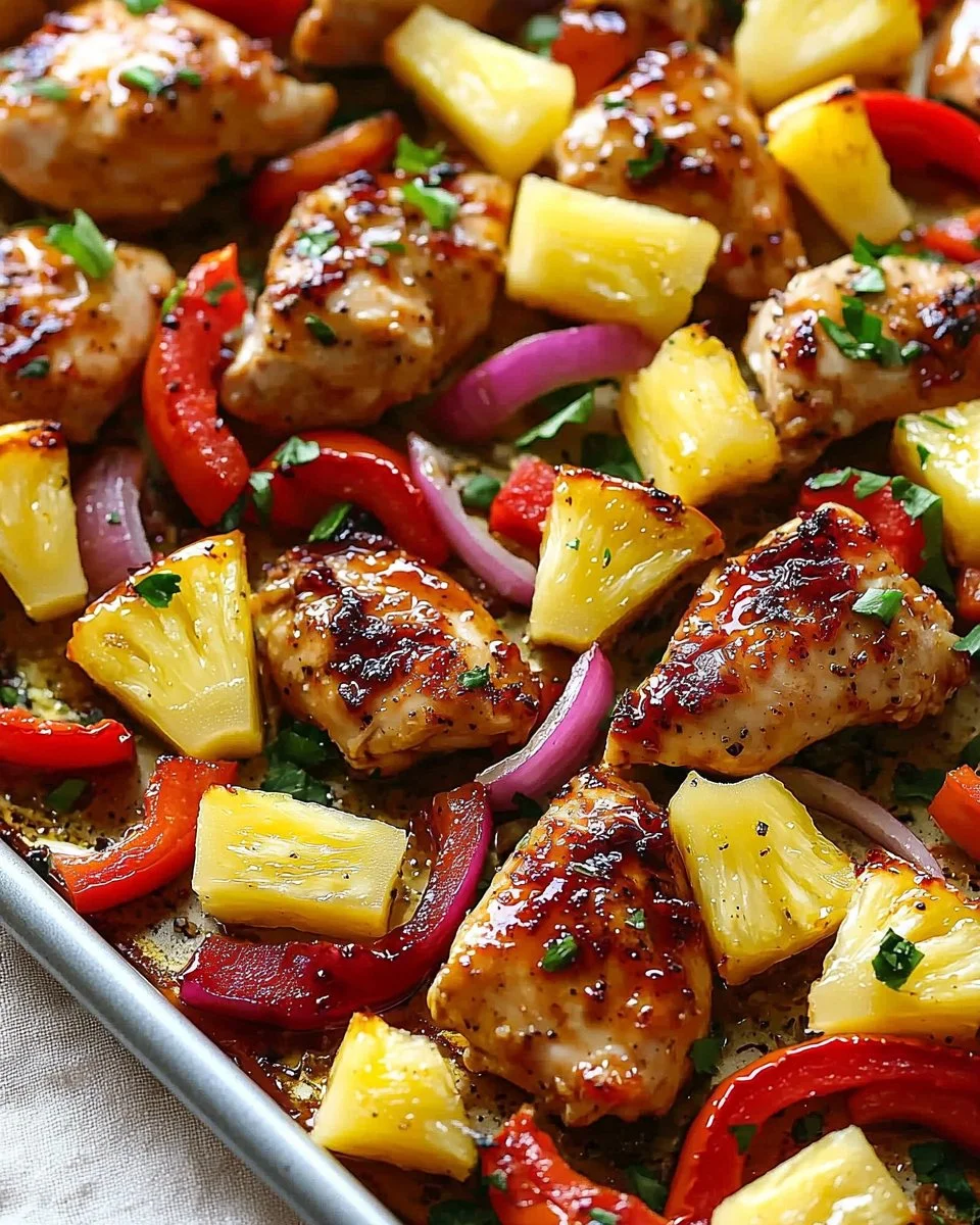 Hawaiian Chicken Sheet Pan