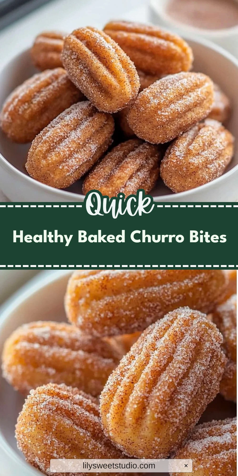Healthy Baked Churro Bites