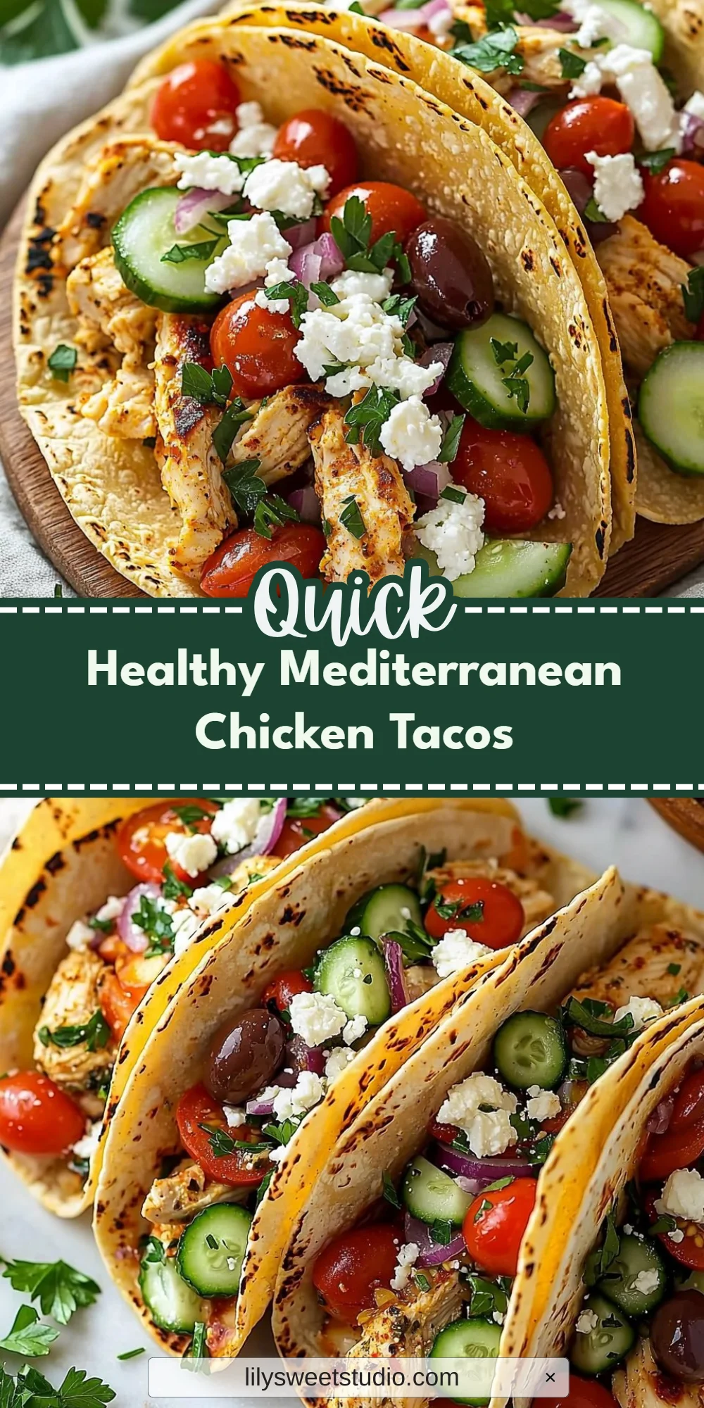 Healthy Mediterranean Chicken Tacos