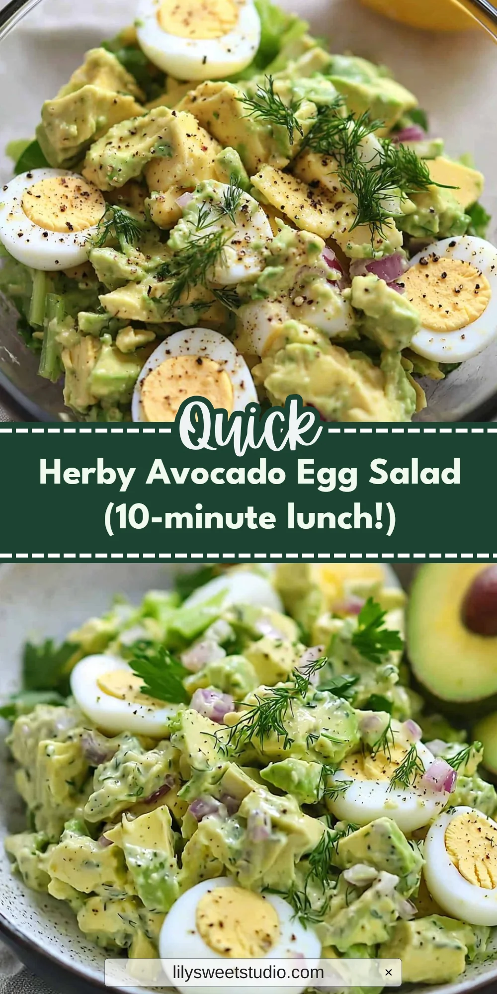 Herby Avocado Egg Salad (10-minute lunch!)