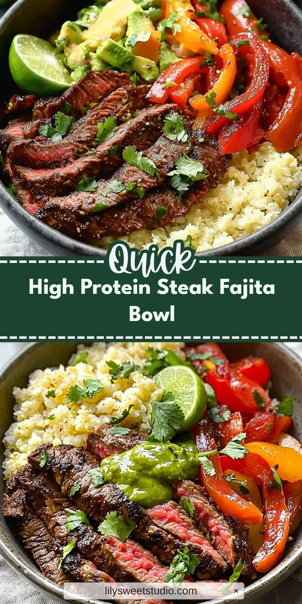High Protein Steak Fajita Bowl