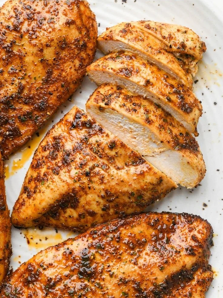 Juicy baked chicken breast cooked in 30 minutes with herbs and spices