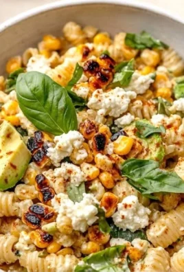 Bowl of Juicy Street Corn Pasta Salad with colorful toppings and fresh ingredients