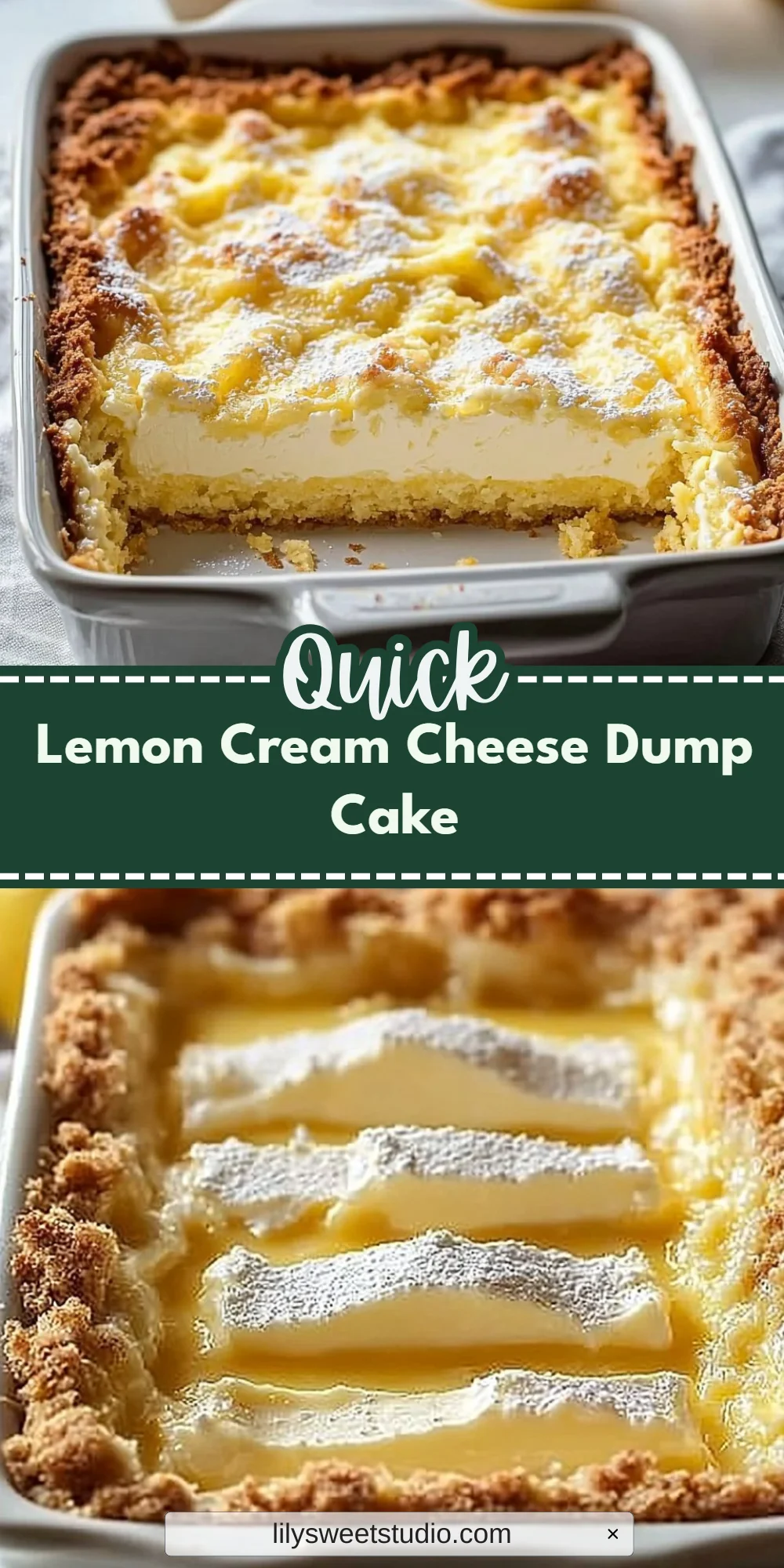 Lemon Cream Cheese Dump Cake