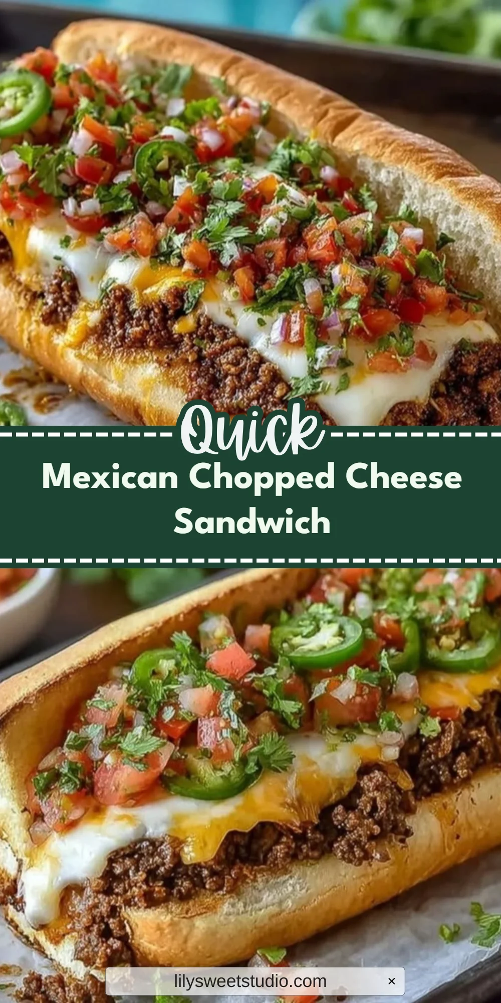 Mexican Chopped Cheese Sandwich
