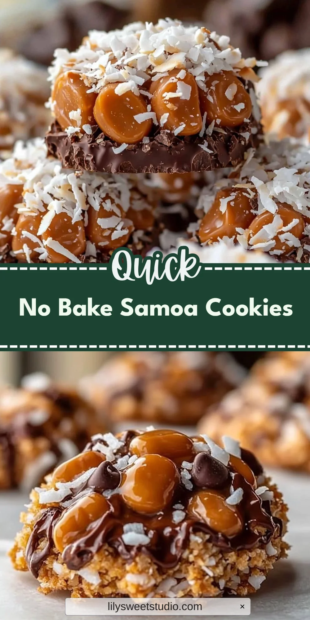 No Bake Samoa Cookies