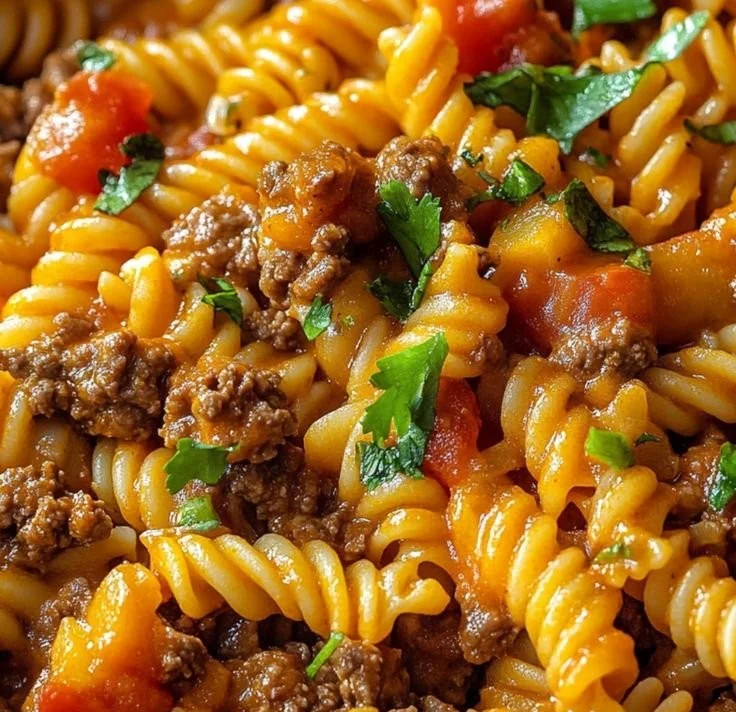 One Pot Beef Taco Pasta