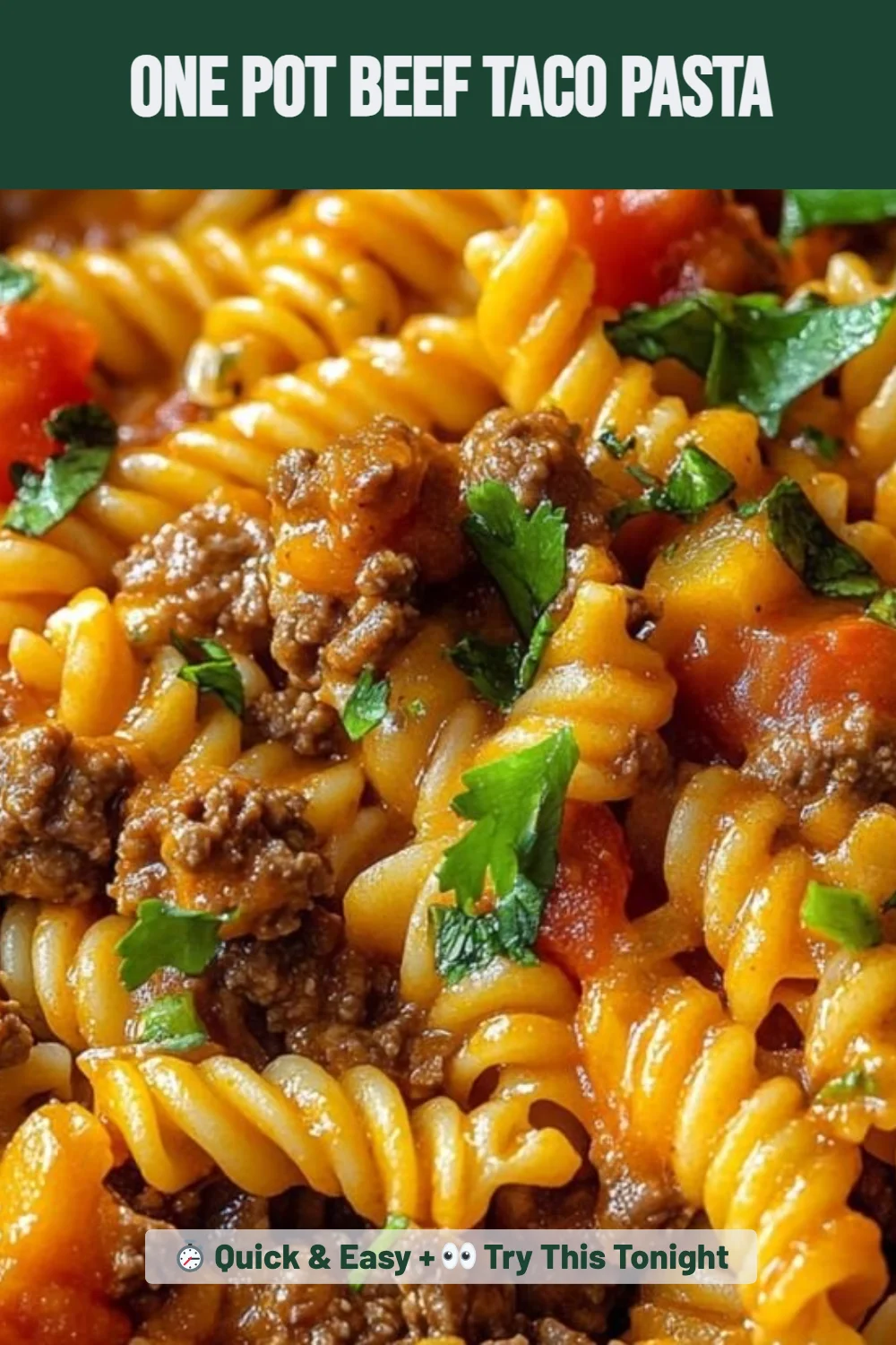 One Pot Beef Taco Pasta