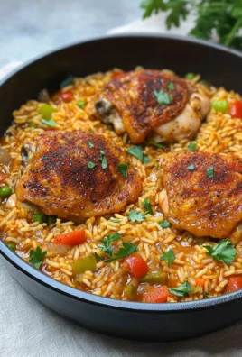 One Pot Cajun Chicken and Rice served in a bowl with spices and vegetables.
