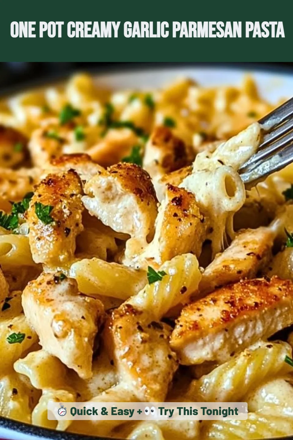 One Pot Creamy Garlic Parmesan Pasta