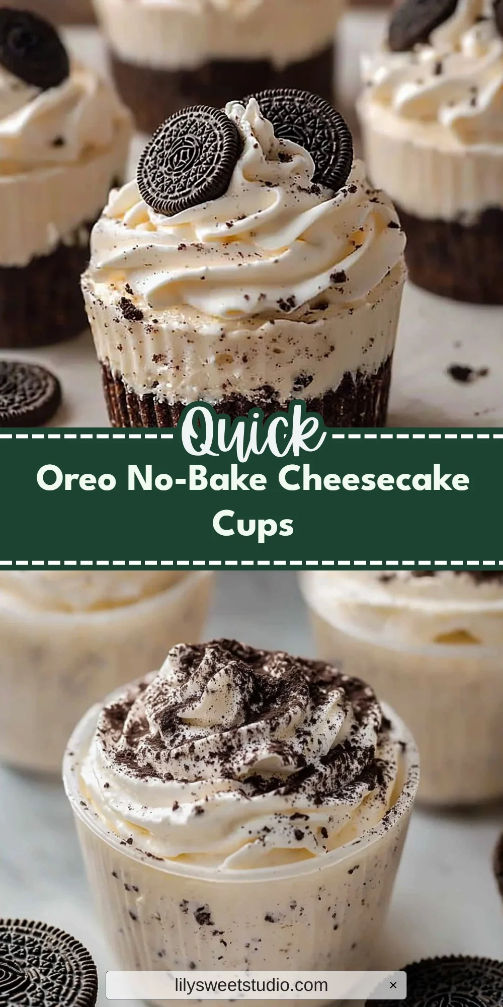 Oreo No-Bake Cheesecake Cups