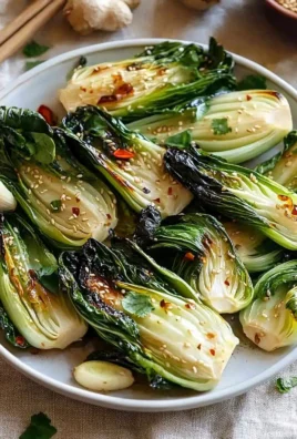 Oven-roasted bok choy served as a healthy side dish