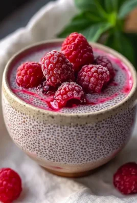 Delicious raspberry chia pudding served in a bowl with fresh raspberries on top