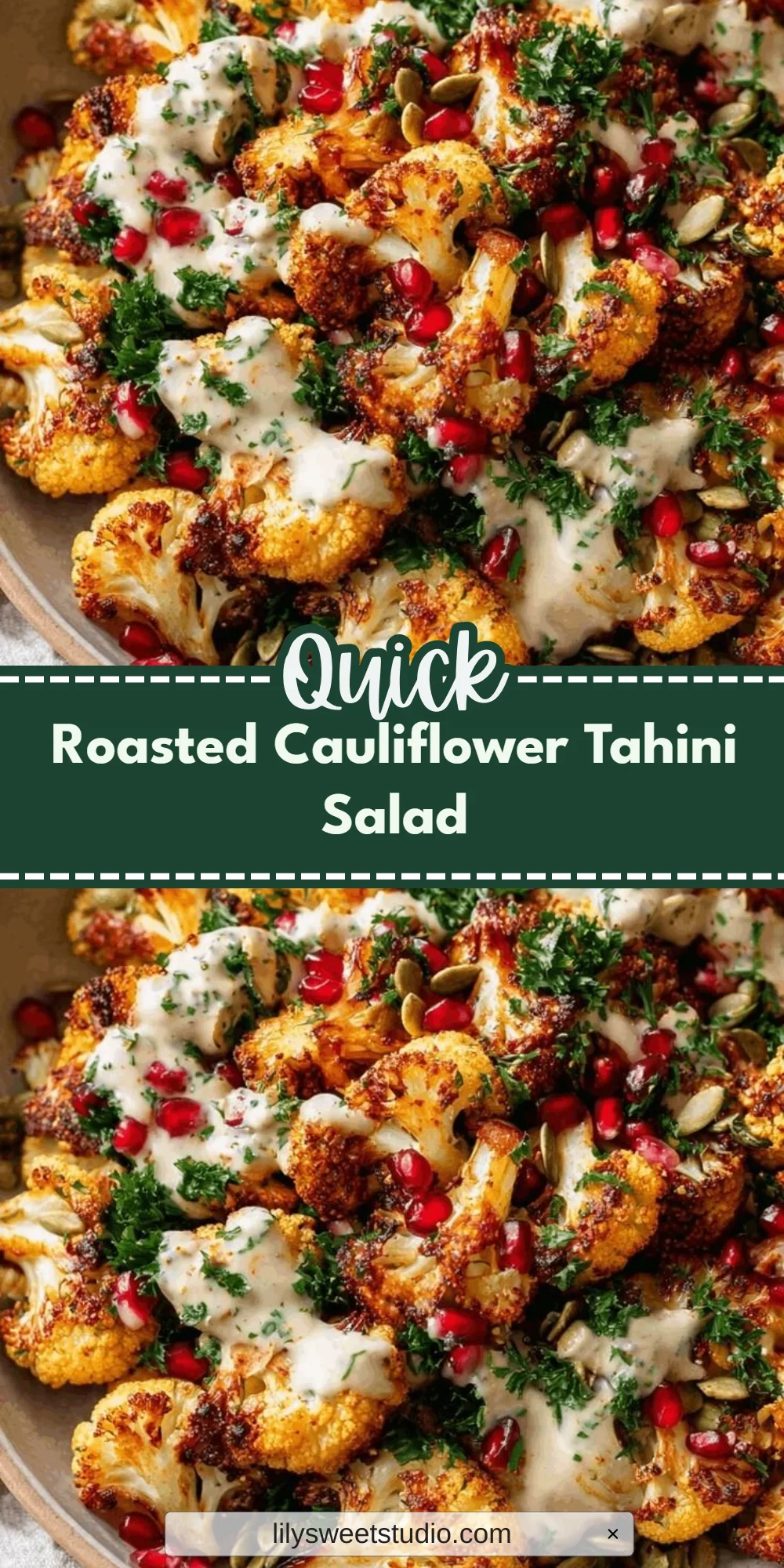 Roasted Cauliflower Tahini Salad